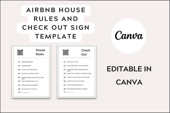 Airbnb Host - House Rules and Check out Graphics