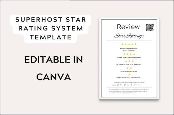 Airbnb Superhost Star Rating - Printable Graphics & Print Templates Review