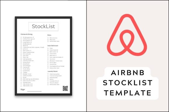 Editable Airbnb Stocklist Checklist Review