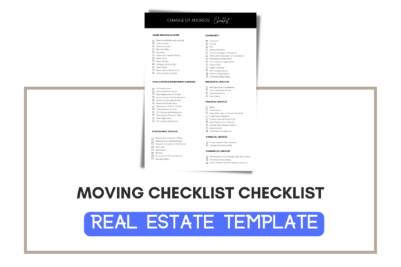Editable Change of Address Checklist: Graphics for Smart Branding