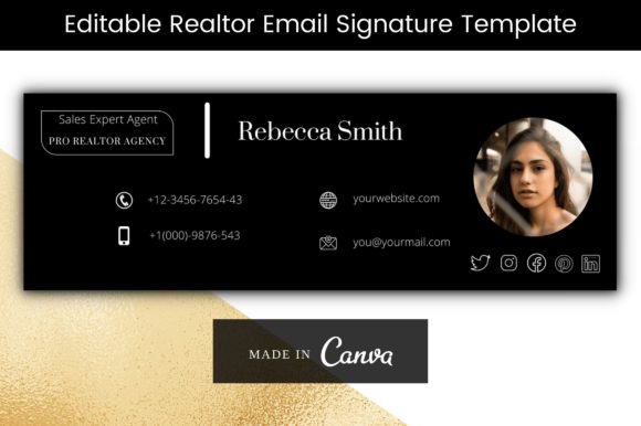 Email Signature Template for Realtors: Premium Graphics & Email Templates