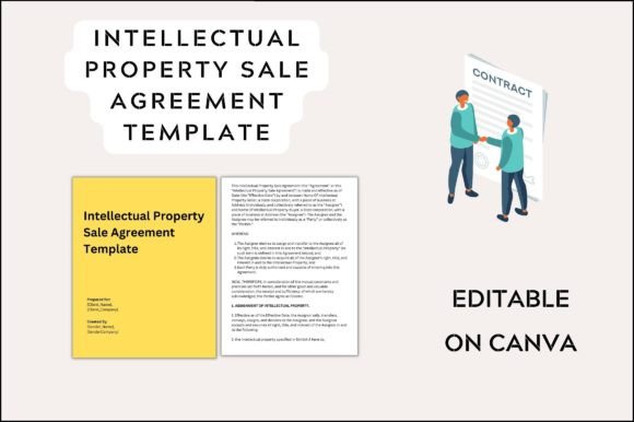 IP Property Sale Agreement Template - Clean Graphic Design for Content Publishing