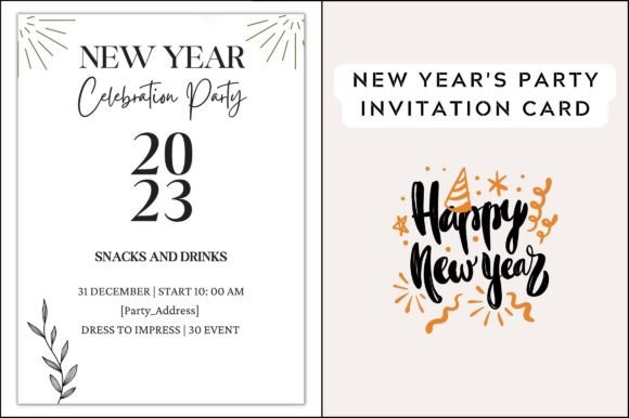 New Year Party Invite for Friends Graphics Review