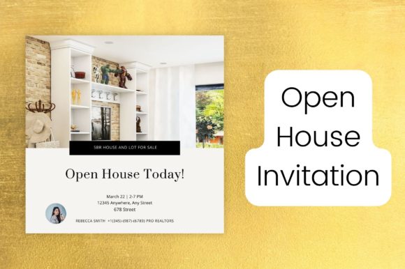 Open House Invitation Template: Premium Graphics & Print Templates