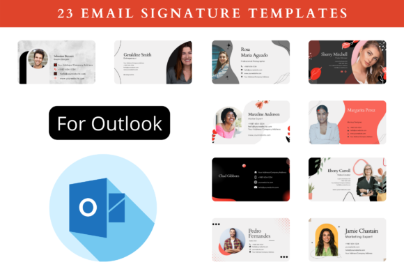 Premium Email Signature Template Outlook Graphics for Publishers