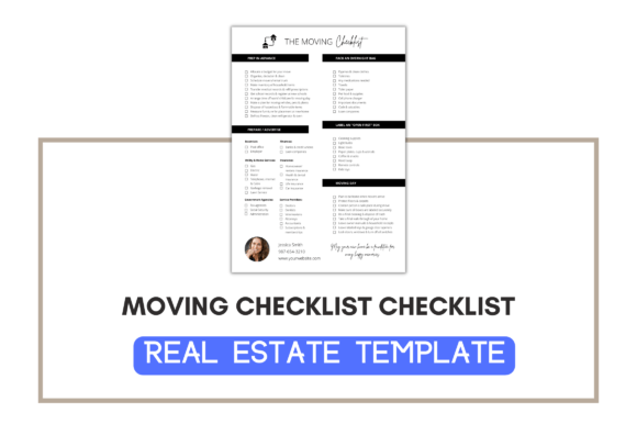 Premium Real Estate Moving Checklist Graphics for Sellers