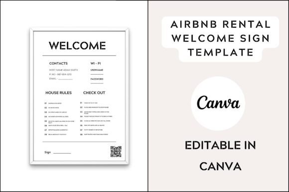 Printable VRBO Welcome Sign Template: A Designer's Review of Graphics