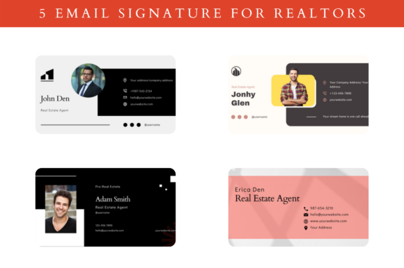 Real Estate Branding Email Signature for Graphics and Graphic Templates