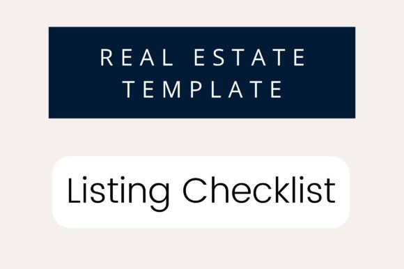 Real Estate Editable Listing Checklist - Free Graphics for Branding