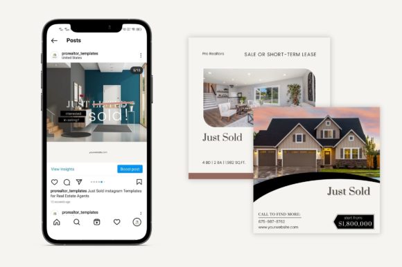 Real Estate Just Sold Template for IG Graphics Review