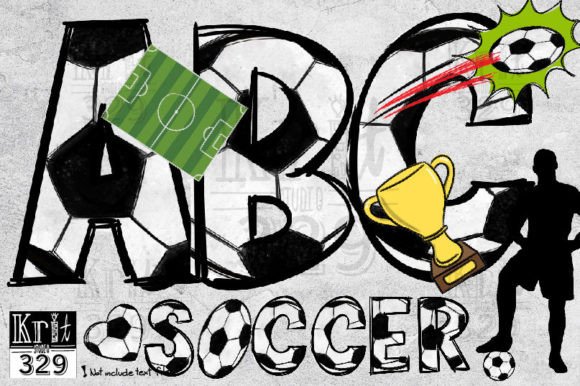 Soccer Ball Alphabet PNG Font Design for Graphics & Crafts