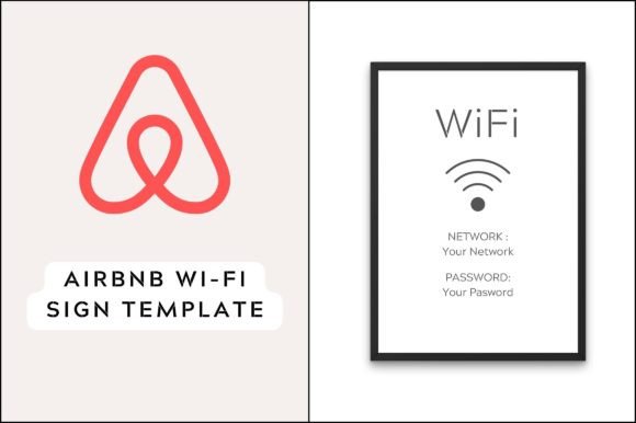 Wifi Sign Airbnb Template for Graphic Templates